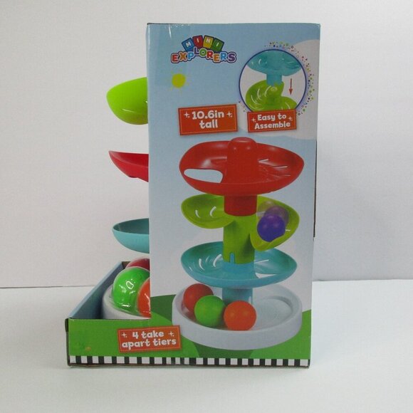 Lollipop Mini Explorers Rolling Rainbow Ball Drop Tower Baby Toys for Toddlers - Picture 2 of 5
